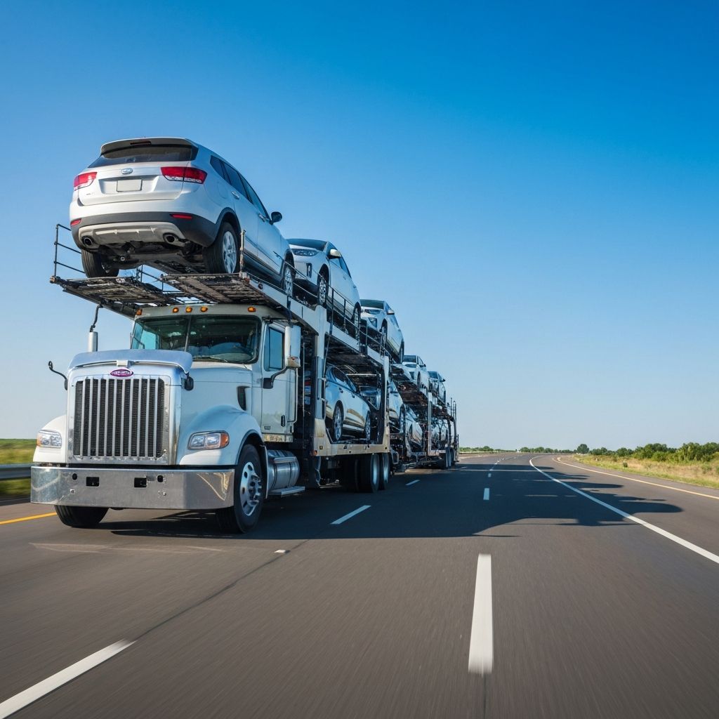 Professional car carrier auto transport truck